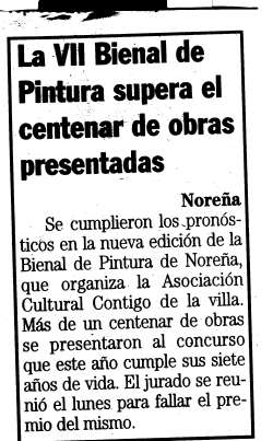 Prensa. La VII Bienal de Pintura supera el centenar de obras presentadas.